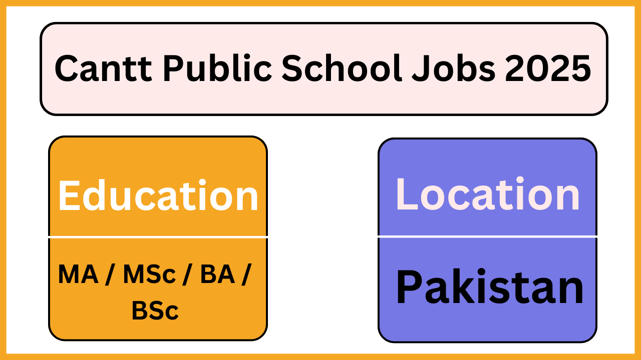 Latest Cantt Public School Jobs April 2025 Female Teachers